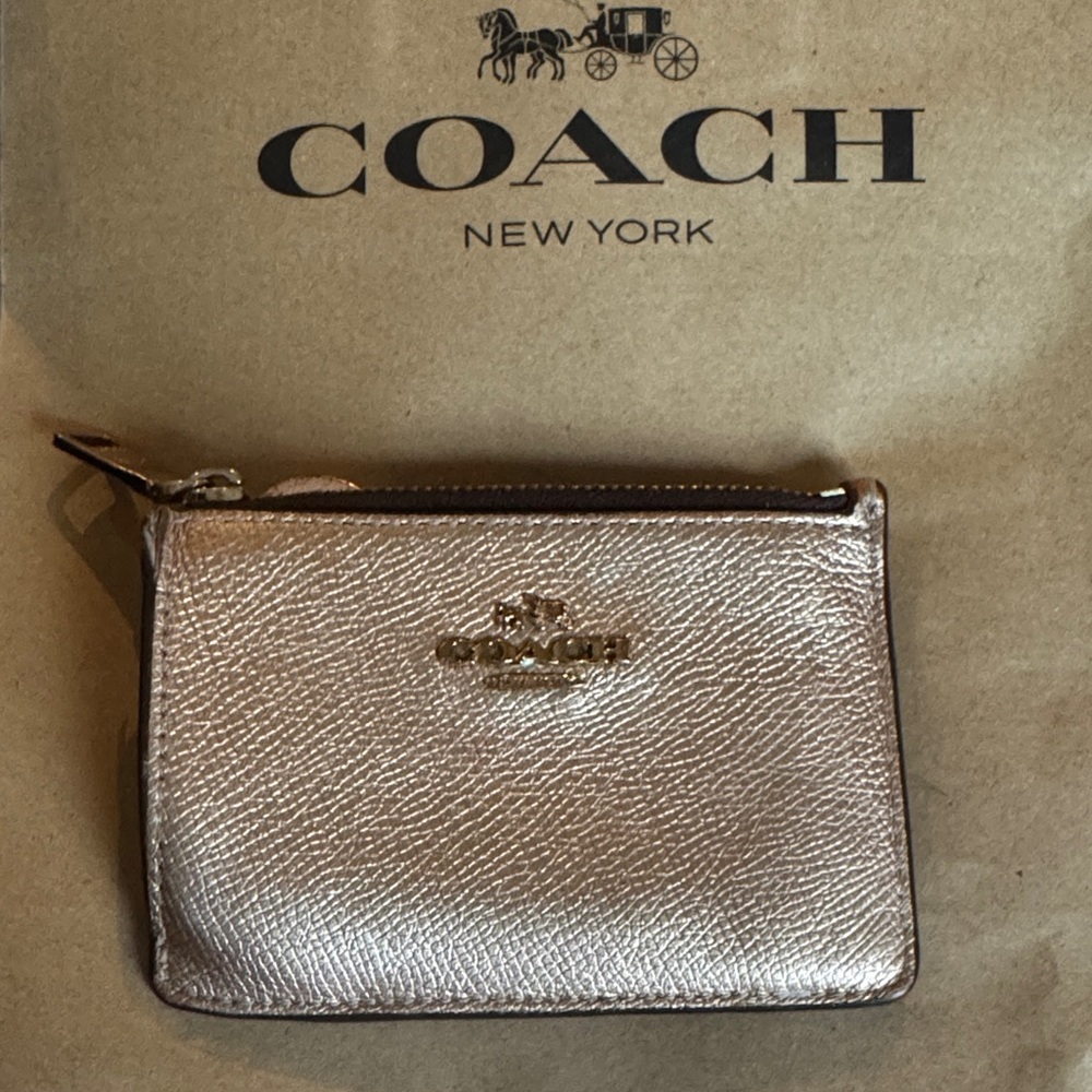 Coach Shimmering Gold Wristlet
